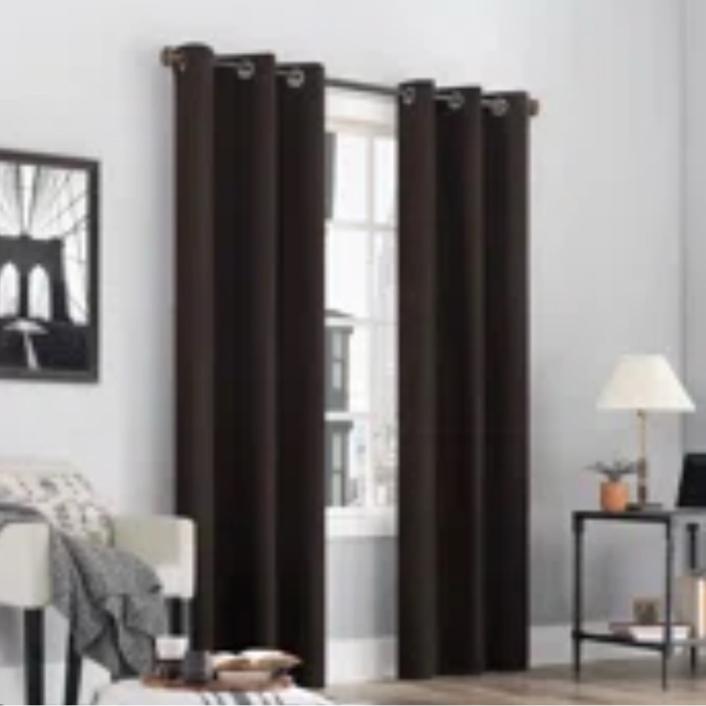 Black Out Curtains, dark brown, 42”x108”